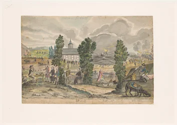 Représentation allégorique de la menace de guerre en Suède