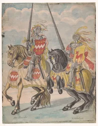 Chevaliers avec les armoiries des familles Brandes et Hirschman