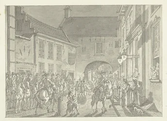L.P. van de Spiegel amené à la Gevangenpoort, 1795