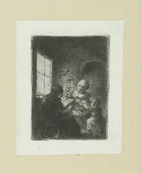 Famille à la fenêtre