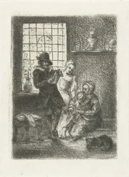 Intérieur avec une famille