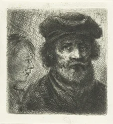 Jeune homme et homme barbu