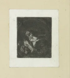 Homme à la lumière de la bougie