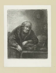 Vieil homme à son bureau
