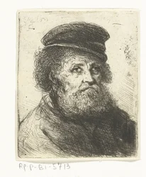 Vieil homme avec barbe et casquette