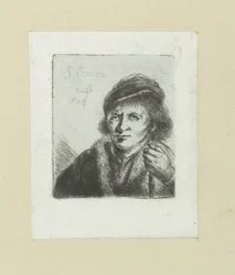 Homme adulte avec chapeau et bâton