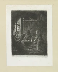 Salon avec couple
