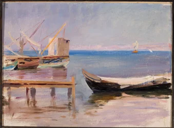 Bateaux au bord du rivage. D