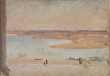 Paysage désertique avec une rivière