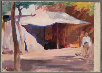 Devant la maison. D