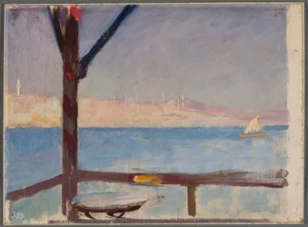 Vue de Constantinople depuis un navire. D