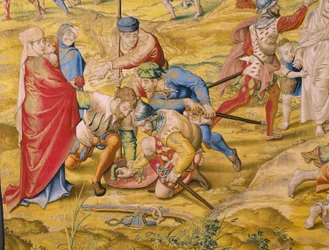 Série La Conquête de Tunis : La prise de Tunis. Modèle Jan Cornelisz Vermeyen. Atelier Willem de Pannemaker, Bruxelles. Vers 1545. (détail)
