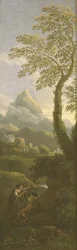 Figures dans un paysage classique