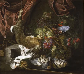 Nature morte avec gibier et fruits, 1641-61