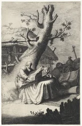 Saint Jérôme lisant sous un arbre