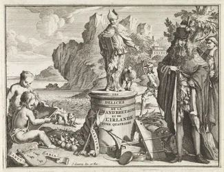 Piédestal avec Saint Thomas Becket (Page de titre pour J. Beeverell, Les délices de la Grande-Bretagne et de l