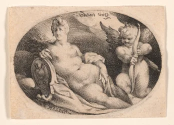 Vénus et Cupidon dans les nuages