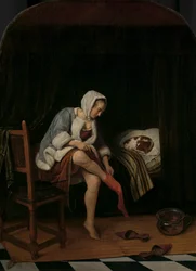 Femme à sa toilette