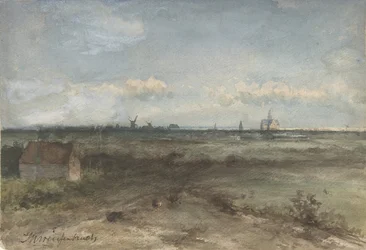 Vue de Haarlem depuis les dunes, milieu 19e-début 20e siècle