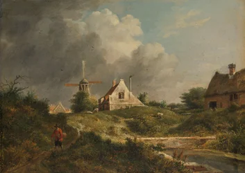 Vue de la digue délabrée à Amsterdam