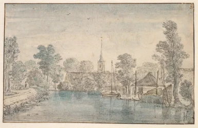 Village sur une Rivière