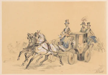 Vigilant attelé de deux chevaux