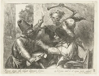 Joueurs de cartes querelleurs et la Mort