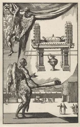 Anges regardant le dessin de la Table des Pains de Proposition