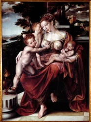 Allégorie de la Charité (Femme nourrissant plusieurs bébés)