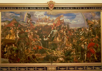 Peinture de Jan Matejko représentant Jan III Sobieski libérant Vienne et envoyant le message de la victoire au Pape