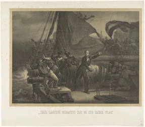 Jan van Speijk sur le point de jeter la mèche dans la cale, 1831