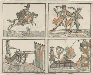Quatre représentations avec des militaires