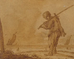 Après la chasse au lièvre, sur le rivage, 1623
