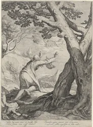 Élie quitte le monde dans un char de feu et laisse son manteau à Élisée (Quatre scènes de la vie des prophètes Achia et Élie)