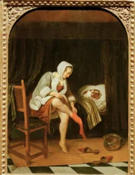 Femme à la toilette
