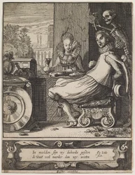 La mort surprenant un couple, vers 1618-20 (eau-forte et gravure)
