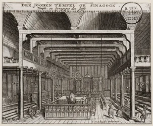 Intérieur de la synagogue portugaise à Amsterdam