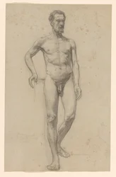 Nu masculin debout, vu de face