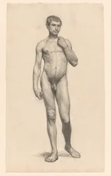 Homme nu debout, vu de face