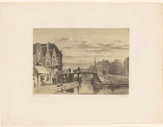 Vue de la ville avec canal