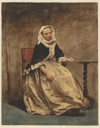 Femme assise à côté d