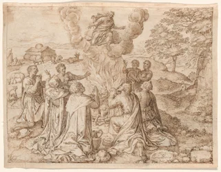 Le sacrifice de Noé, planche IX de La création et l