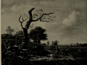 Néerlandais : Paysage avec chasseurs au repos L
