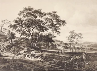 Paysage avec un chasseur au repos