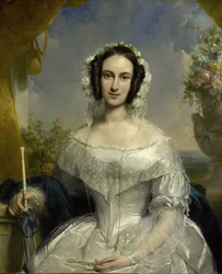 Agatha Petronella Hartsen (1814-78). En toilette de mariée à l