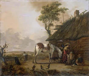 Un cheval pie