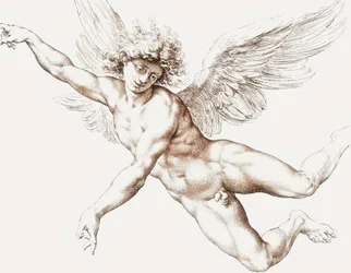 Ange volant masculin nu