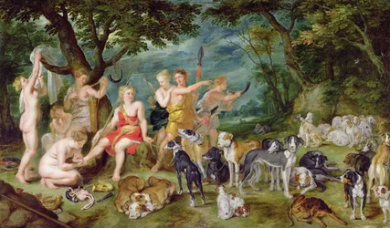 Diane et ses Nymphes se Préparant à Partir pour la Chasse