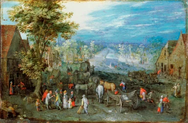 Paysage, fin du 16ème ou début du 17ème siècle