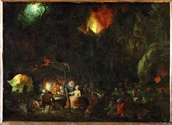 La tentation de saint Antoine le Grand (peinture sur cuivre)